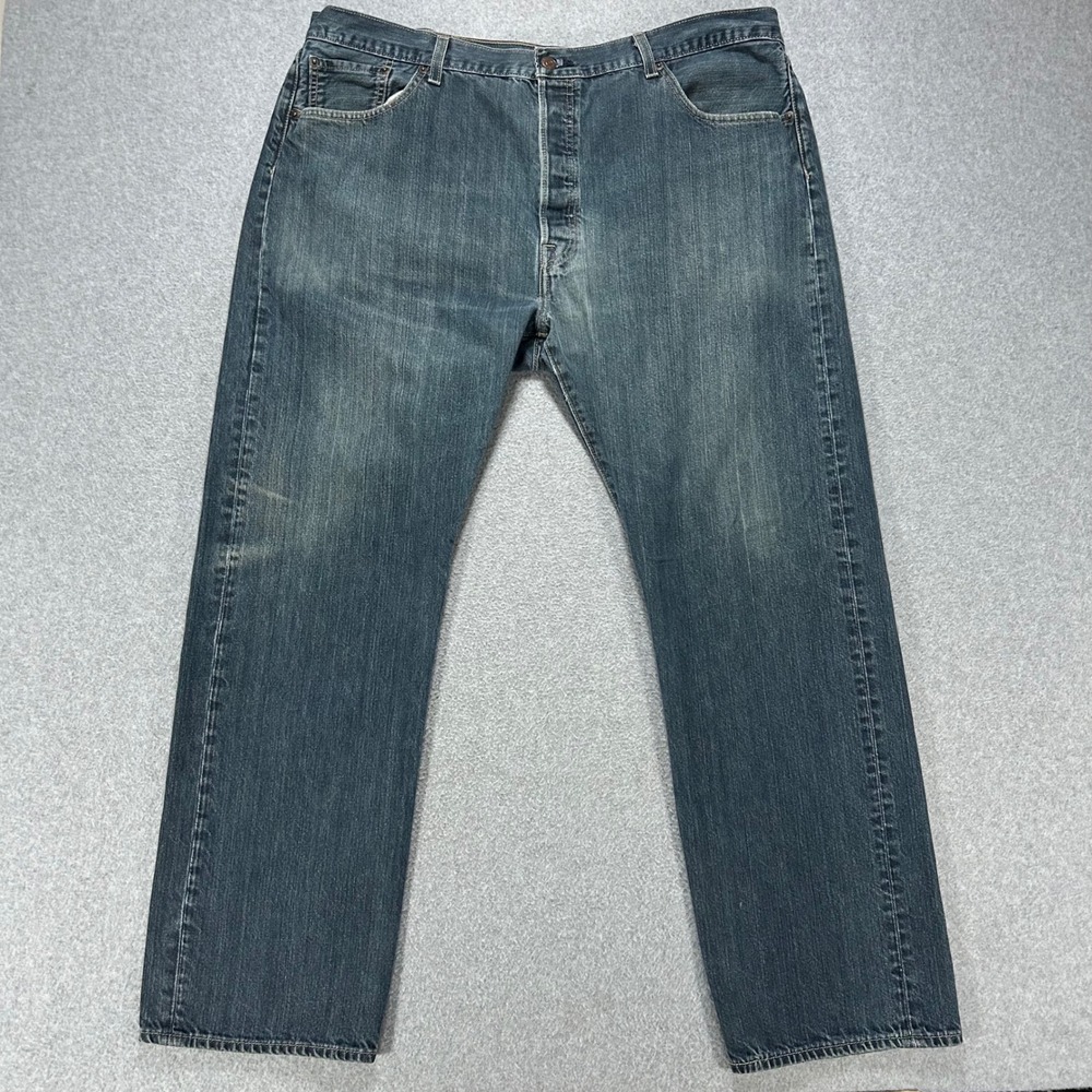 Levis Jeans 501 Mens 42x31 Blue Denim Classic Workwear Streetwear